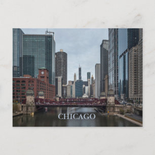 Chicago City, Illinois. Benutzerdefinierter Text Postkarte