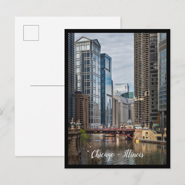 Chicago City, Illinois Postcard Postkarte (Vorne/Hinten)