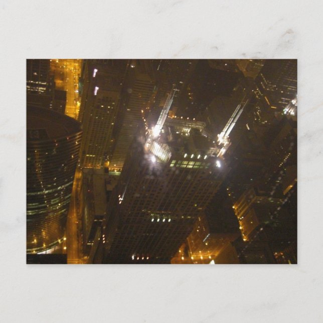 Chicago City Lights Postcard Postkarte (Vorderseite)