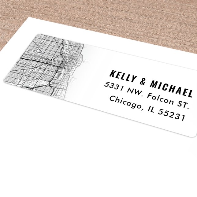 Chicago City Map Themed | Rücksendekennzeichen (Von Creator hochgeladen)