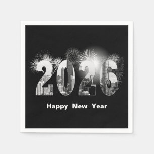 Chicago City New Year 2026 Serviette