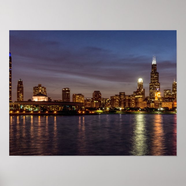 Chicago City Night New Poster (Vorne)