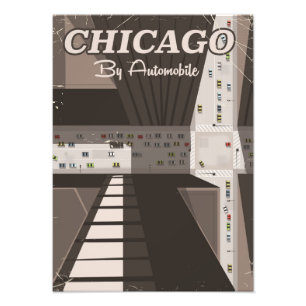 Chicago City Reiseplakat Fotodruck