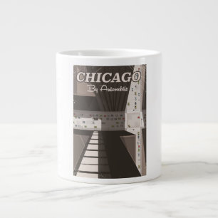 Chicago City Reiseplakat Jumbo-Tasse