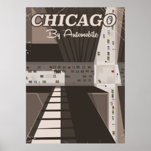 Chicago City Reiseplakat Poster