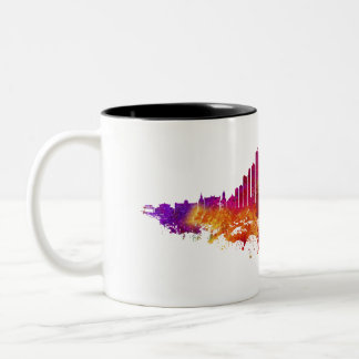 Chicago City Skyline Watercolor auf Weiß Zweifarbige Tasse