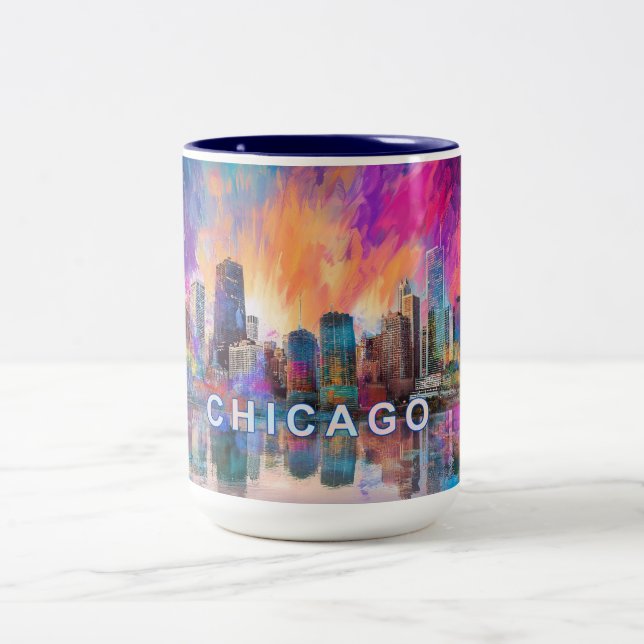 Chicago City Zweifarbige Tasse (Mittel)