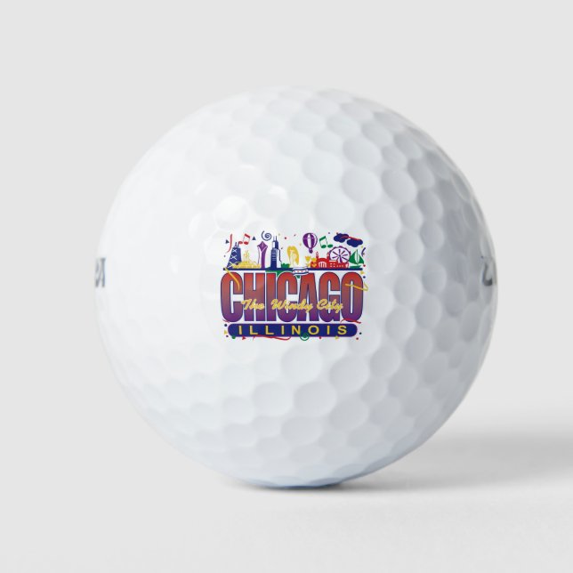 Chicago Confetti Golfball (Vorderseite)