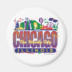 Chicago-Confetti Magnet