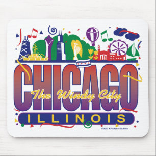 Chicago-Confetti Mousepad