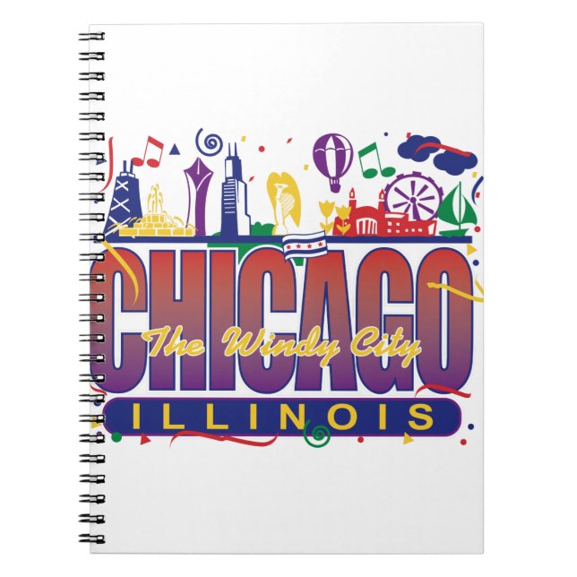 Chicago Confetti Notizblock (Vorderseite)
