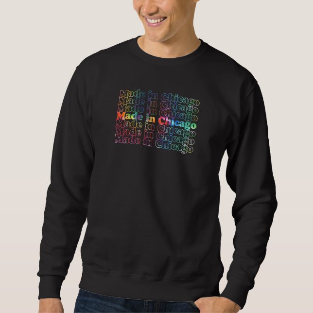 Chicago Cool Vintag Inspiriert Sweatshirt (Vorderseite)