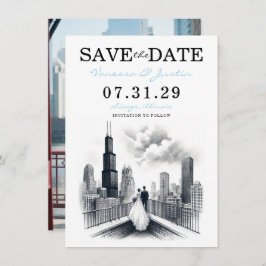 Chicago Couple Save The Date