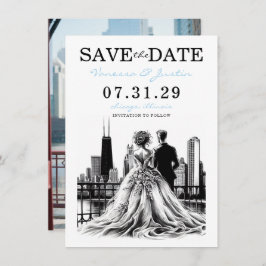 Chicago Couple Save The Date