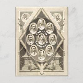 Chicago Cubs gewinnen den 1. Nationalspieler Postkarte