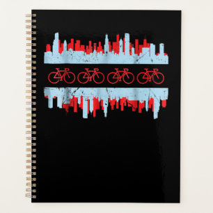 Chicago Cyclist Flag Skyline Cycling Bicycle Gift Planer