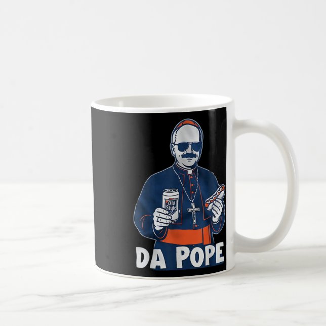 Chicago Da Pope Funny Spaß Katholisch Kaffeetasse (Rechts)