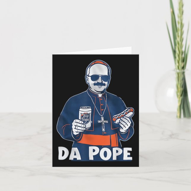 Chicago Da Pope Funny Spaß Katholisch Karte (Vorderseite)