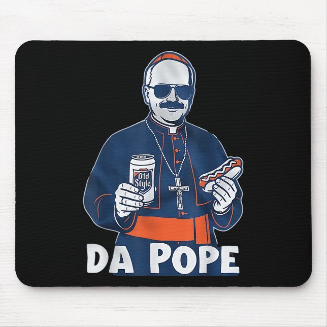Chicago Da Pope Funny Spaß Katholisch Mousepad (Vorne)