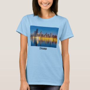 Chicago Dawn Cityscape 3/4 Sleeve T - Shirt
