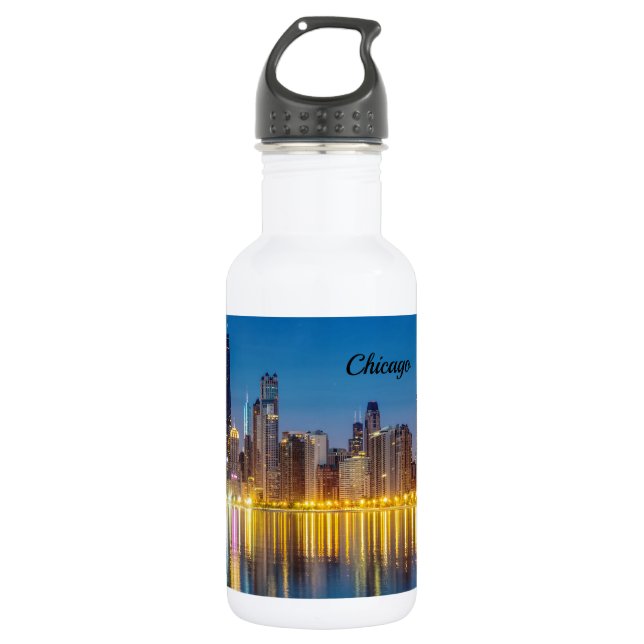 Chicago Dawn Cityscape Stainless Steel Water Bottl Edelstahlflasche