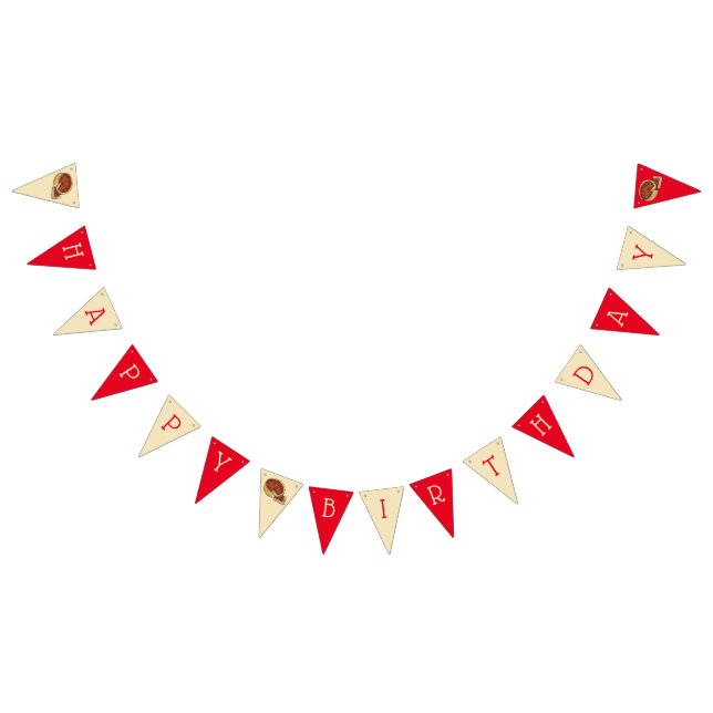 Chicago Deep Dish Pizza Party Happy Birthday Wimpelkette (Alle)