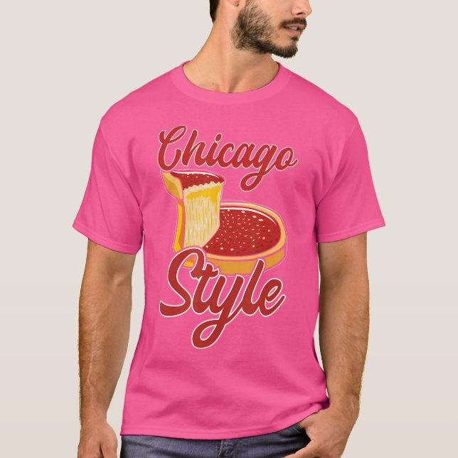 Chicago Deep Dish Pizza T-Shirt (Vorderseite)