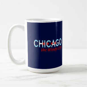 Chicago die windige Stadt, Chicago-Flaggen-Entwurf Tasse