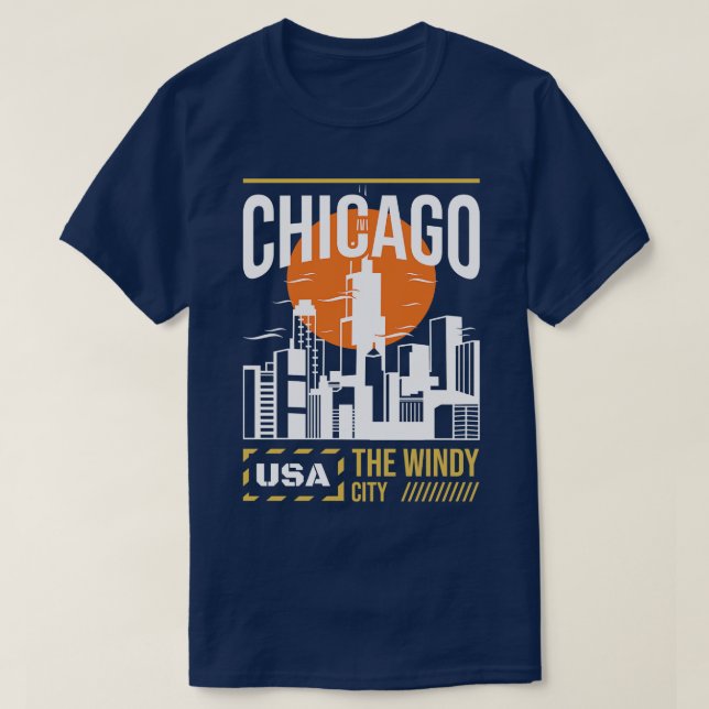 Chicago die windige Stadt TShirt (Design vorne)