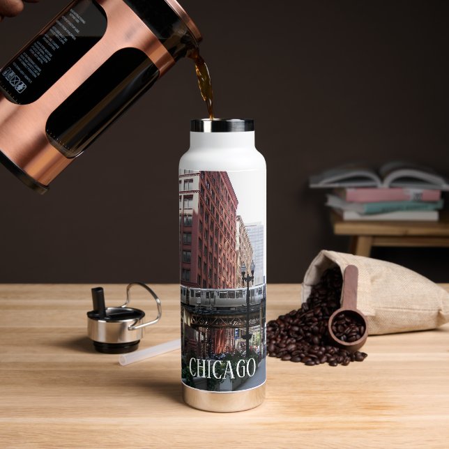 Chicago Elevated Loop Bahn Trinkflasche (Kaffee)