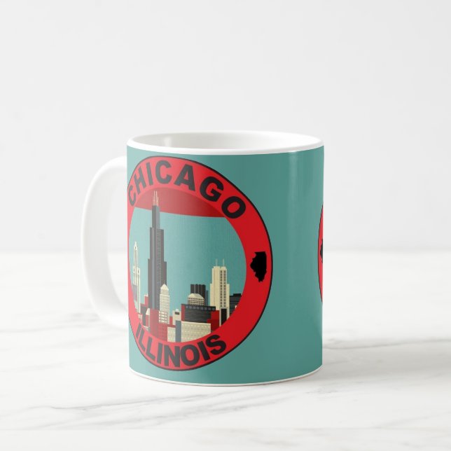 Chicago Emblem Tasse (Vorderseite Links)