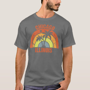Chicago Family Vacacation Trip Summer Beach Vintag T-Shirt