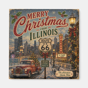 Chicago-Feiertags-Andenken Route 66 Magnet
