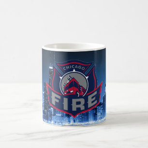Chicago-Feuer mit Skylinen Kaffeetasse