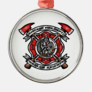 Chicago-Feuerwehr/Harlem adelt E86 T57 A20 Silbernes Ornament