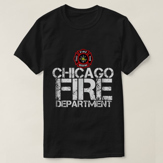 Chicago Fire Department TShirt Firehouse Tee Shirt (Design vorne)