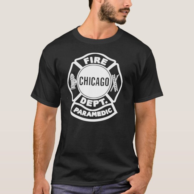 Chicago Fire Paramedic White Logo Classic T - Shir T-Shirt (Vorderseite)