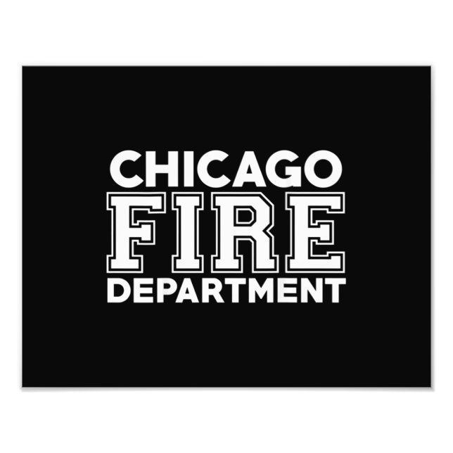 Chicago Fire Rescue Department Feuerwehrmann Fotodruck (Vorne)