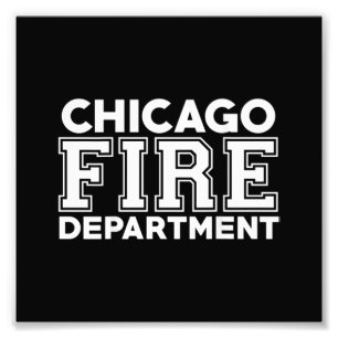 Chicago Fire Rescue Department Feuerwehrmann Fotodruck