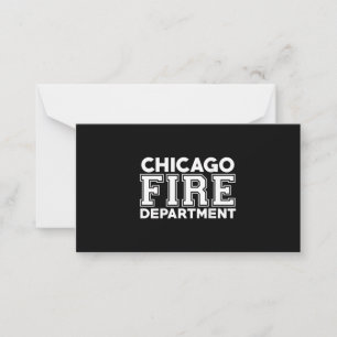 Chicago Fire Rescue Department Feuerwehrmann Mitteilungskarte