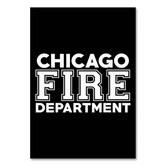Chicago Fire Rescue Department Feuerwehrmann Tischnummer (Vorderseite)
