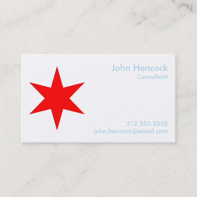 Chicago Flag Business Card w/ 2017 Kalender (zurüc Visitenkarte (Vorderseite)