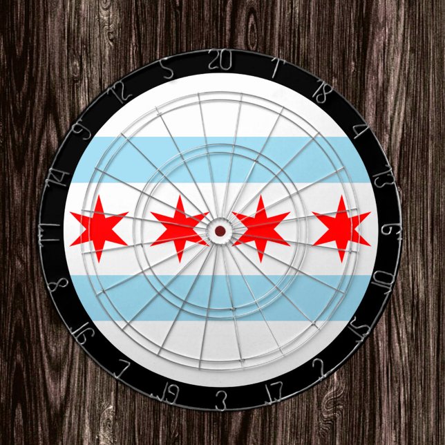 Chicago Flag Dartboard & Illinois / USA-Spielbrett Dartscheibe (Von Creator hochgeladen)