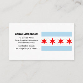 Chicago Flag Elegante Business Cards / USA Visitenkarte