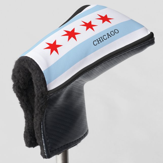 Chicago Flag Golf Clubs Covers / Illinois Golf Headcover (3/4 Vorderseite)