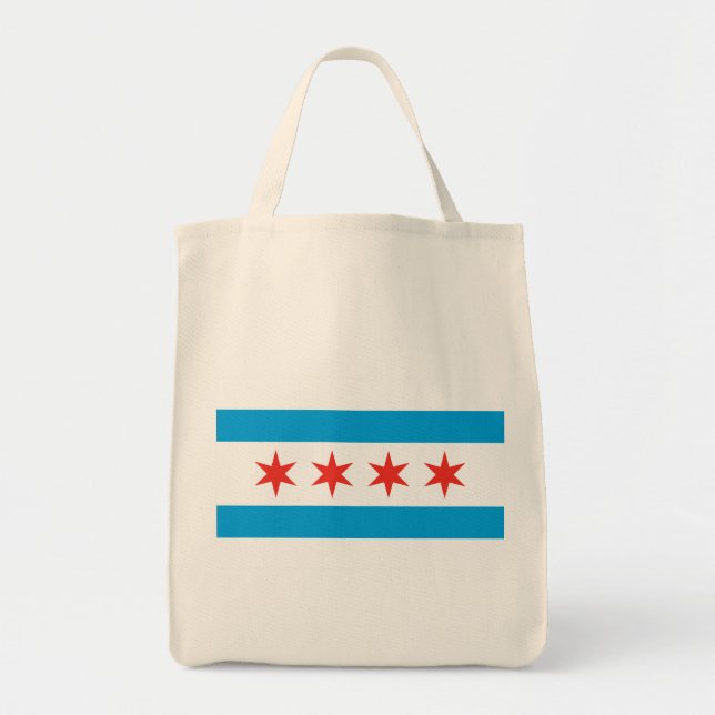Chicago Flag Grocery Tasche (Vorne)