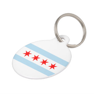 Chicago Flag Haustiermarke