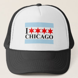 Chicago Flag - I Liebe Chicago Truckerkappe