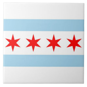 Chicago Flag Illinois Staat Tile Fliese