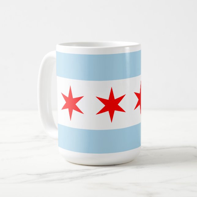 Chicago Flag Kaffeetasse (Vorderseite Links)